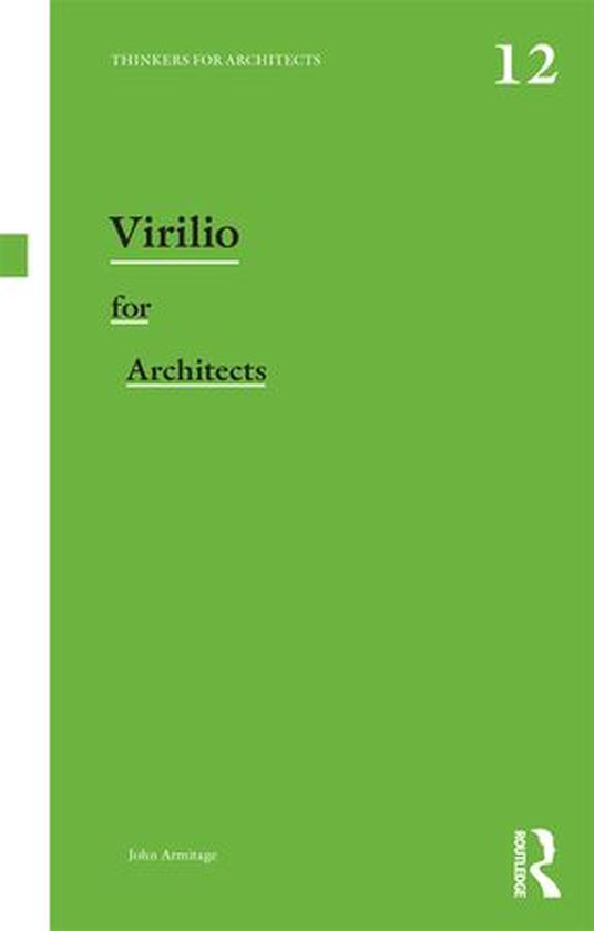 Thinkers for Architects - Virilio for Architects - cover