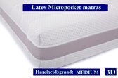 Korter model -  1-Persoons Matras -MICROPOCKET LATEX 7 ZONE 23 CM - 3D   - Gemiddeld ligcomfort - 80x190/23