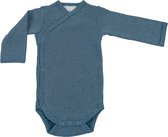 Lodger Babykleding jongen - Overslagromper - Katoen - Maat 56 - 0-2M - Blauw