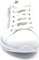 Durea 6239 684 7696 witte sneaker met rits wijdte G