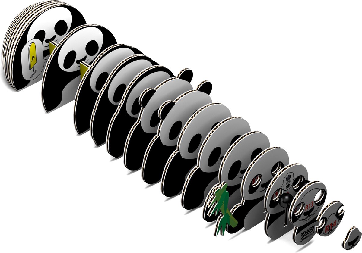 EUGY 3D Puzzel - Panda - Wilde Dieren - Duurzaam - Verzamel Ze Allemaal - 6 Jaar — afbeelding 3