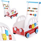 Houten loopduwer - Looptrainer - kinderwagen telraam telraam - speelgoed auto - Leren lopen - Loophulp