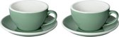 Loveramics - Egg Cappuccinokop met schotel - Set van 2 - 250ml - Mint