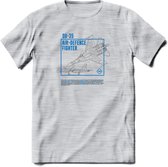 SU-35 Vliegtuig T-Shirt | Unisex leger Kleding | Dames - Heren Straaljager shirt | Army F16 | Grappig bouwpakket Cadeau | - Licht Grijs - Gemaleerd - XXL