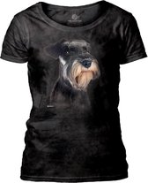 Ladies T-shirt Miniature Schnauzer Portrait XL