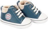 Papulin Blauw 0-4mnd Mt 17 PU Gevoerd Sneaker Babyschoen PPLN4975