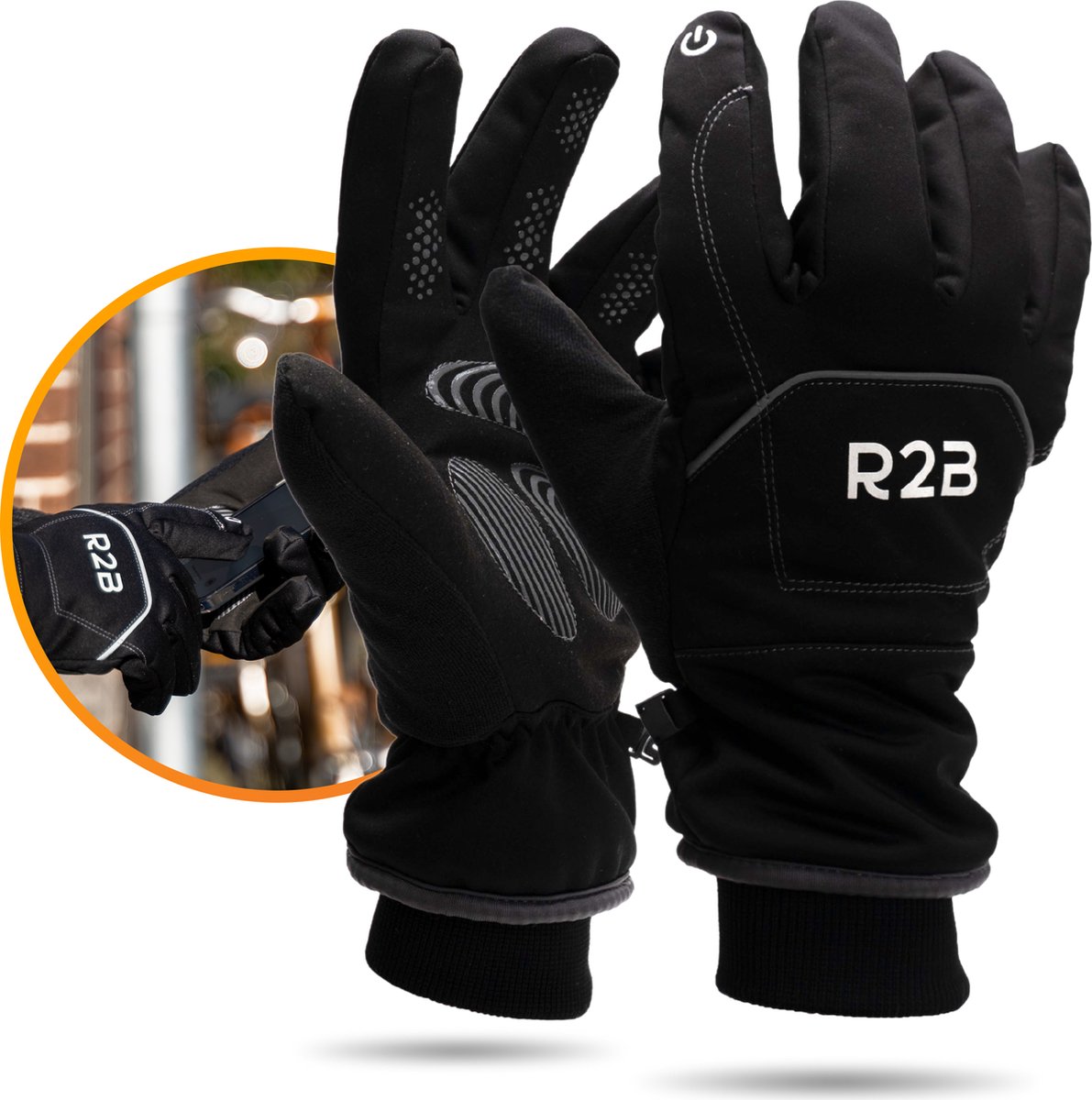 R2B® Luxe waterdichte touchscreen handschoenen heren / dames winter - Maat  M - Model... | bol.com