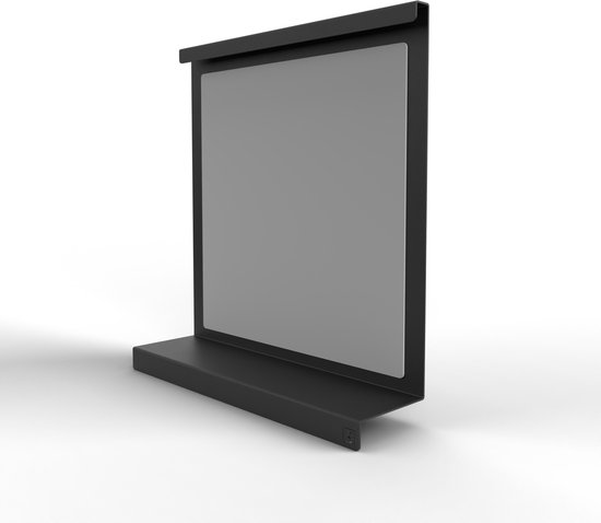 Spiegel Murano | Small | Zwart | Wandspiegel | Metaal | Strak Design | Modern