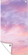 Schuttingposter Pastel kleuren - 100x200 cm - Tuindoek