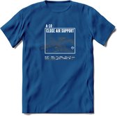 A-10 Warthog Vliegtuig T-Shirt | Unisex leger Kleding | Dames - Heren Straaljager shirt | Army F16 | Grappig bouwpakket Cadeau | - Donker Blauw - S