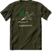 AV-8B Vliegtuig T-Shirt | Unisex leger Kleding | Dames - Heren Straaljager shirt | Army F16 | Grappig bouwpakket Cadeau | - Leger Groen - M