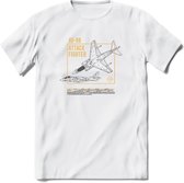 AV-8B Vliegtuig T-Shirt | Unisex leger Kleding | Dames - Heren Straaljager shirt | Army F16 | Grappig bouwpakket Cadeau | - Wit - 3XL