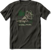 F-22 Vliegtuig T-Shirt | Unisex leger Kleding | Dames - Heren Straaljager shirt | Army F16 | Grappig bouwpakket Cadeau | - Donker Grijs - L