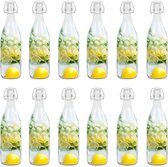 vidaXL Flessen met beugelsluiting 12 st 1 L glas