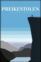 Walljar - Preikestolen Norway II - Muurdecoratie - Poster