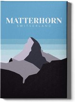 Walljar - Matterhorn Switserland Day II - Muurdecoratie - Canvas schilderij