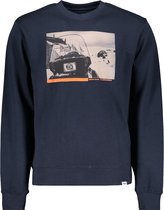 Haze & Finn Trui Crew Egevang X Hf Ma 0406 Deepsea Navy Mannen Maat - L