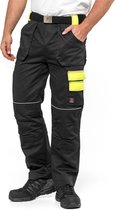 HELIOS - Taille Broek - Zwart en Geel / 108-113Maat 58