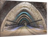 Belichte tunnel in Bratislava - Foto op Canvas - 60 x 40 cm