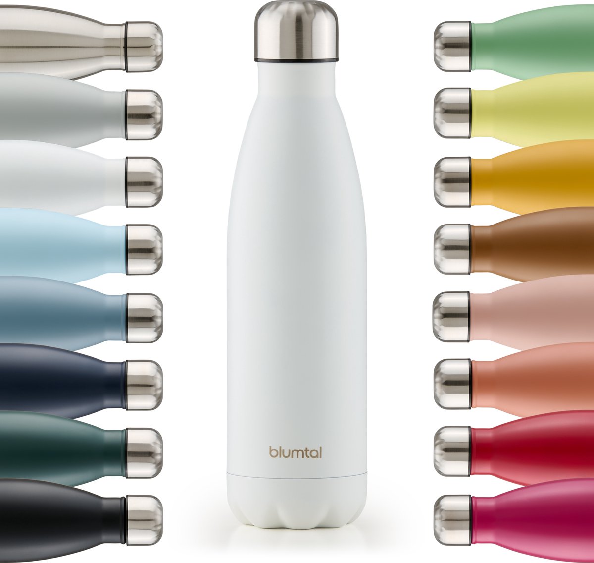 Blumtal Thermosfles - Met dubbele wand - Thermosbeker Koffie, Thee en Koele dranken - Travel Mug - 750ml - Wit