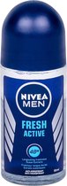 NIVEA Men Fresh Active Mannen Rollerdeodorant 50 ml 1 stuk(s)