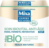 MIXA Expert Sensitive Skin - Biovitale nachtverzorging tegen veroudering - 50 ml