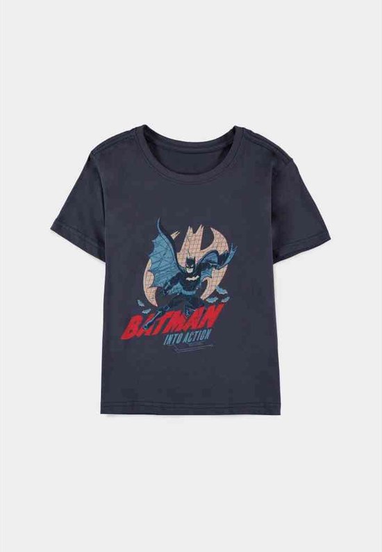 DC Comics Batman Kinder Tshirt -Kids Into Action Zwart