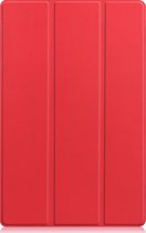 Hoes Geschikt voor Lenovo Tab P11 Hoes Tri-fold Tablet Hoesje Case - Hoesje Geschikt voor Lenovo Tab P11 Hoesje Hardcover Bookcase - Rood