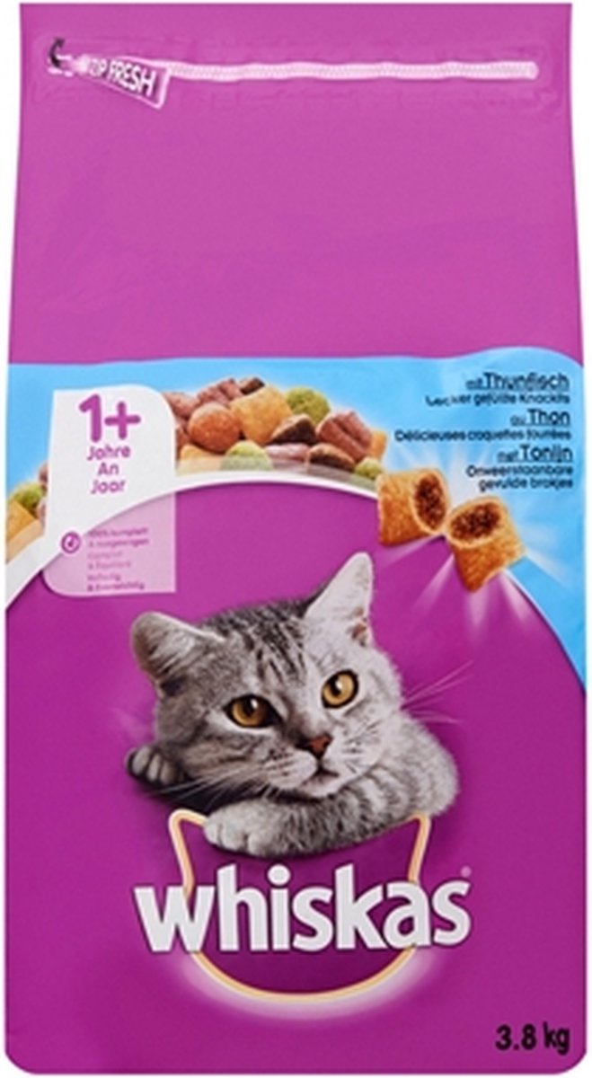 Whiskas Whiskas droog adult tonijn - 3,8 kg - 1 stuks