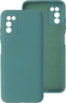 Wicked Narwal | 2.0mm Dikke Fashion Color TPU Hoesje voor Samsung Samsung Galaxy A03s Donker Groen