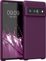 kwmobile telefoonhoesje voor Google Pixel 6 Pro - Hoesje met siliconen coating - Smartphone case in bordeaux-violet