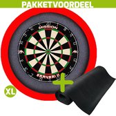 Mission Samurai 2 + Rubberen Dartmat 90*250 + Dartbordverlichting Basic XL (Rood)