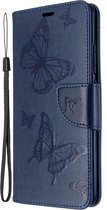 Xiaomi Mi Note 10 Pro Hoesje - Mobigear - Butterfly Serie - Kunstlederen Bookcase - Blauw - Hoesje Geschikt Voor Xiaomi Mi Note 10 Pro
