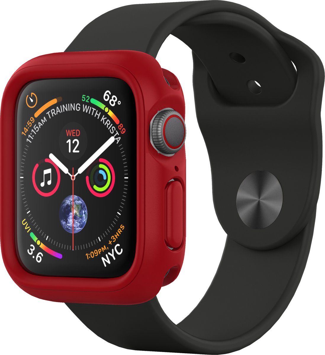Rhinoshield CrashGuard NX Hoesje Hoesje - Geschikt voor Apple Watch SE (40mm) - Gsm case - Rood