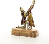 koud Geschilderd Bronzen Beeld Genaamd Eeuwigdurende Liefde 31x12x39 cm