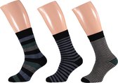 Fashion badstof sokken heren | Multi Blauw | Maat 42/47 | 3-Pak | Wintersokken heren | Sokken heren | Warme sokken heren | Sokken heren 43 46 | Apollo