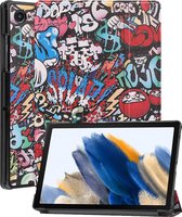 Samsung Tab A8 Hoes Book Case Hoesje Luxe Cover - Samsung Galaxy Tab A8 Hoesje - Graffiti