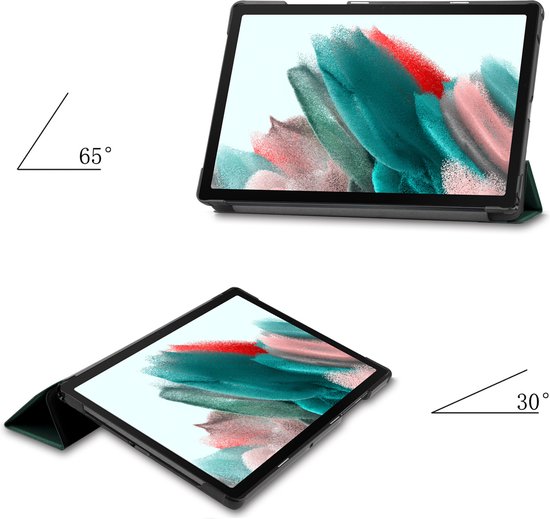 Samsung Tab A8 Case Vert Foncé - Samsung Tab A8 Cover Hardcover Case Vert Foncé Bookcase