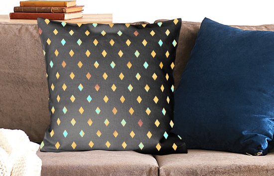 Coussins décoratifs - Oreillers Salon - 60x60 cm - Motifs - Or - Diamant