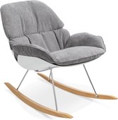 Alterego Design schommelstoel ‘CHILY’ in lichtgrijze stof