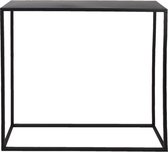 Sidetable 80*25*75 cm Zwart Ijzer Rechthoek Wandtafel Haltafel Console Tafel