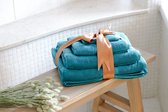 Maison Ismenia-Luxe-Handdoekenset-Biologisch-100% Katoen-Aruba-Blauw-Set van 4-Superzacht-Snel absorberend-Cadeau