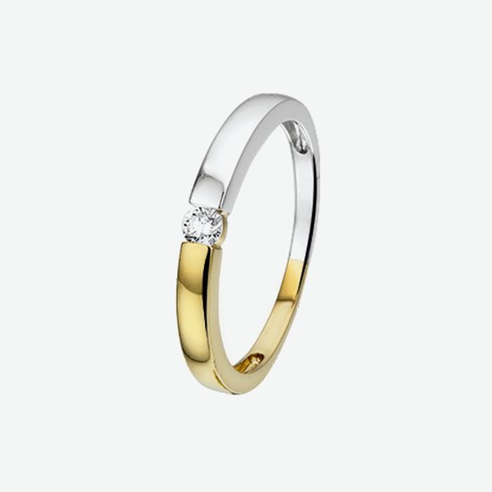 The Jewelry Collection Ring Diamant 0.09 Ct. - Bicolor Goud (14 Krt.)