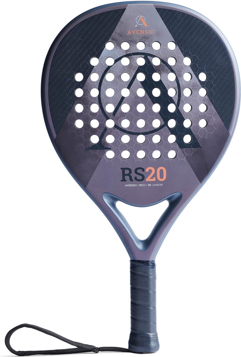 Avensio RS20 Padel Racket - 3k Carbon - Teardrop Shape - EVA Foamcore - Inclusief Padelhoes
