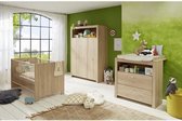 Trio babykamer : bed 70 x 140 cm + luiertafel + kleerkast OLIVIA - Eik - TREND TEAM