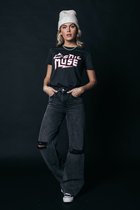 Colourful Rebel Cosmic Muse T-shirt  Grijs Dames - Basic Fit - Organisch Katoen - L