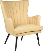 Alora Stoel Charlie Geel - Stof - relaxstoel - fauteuil - eetkamerstoel