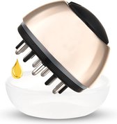 Zizza® Hoofdhuid Massageborstel Rond - Siliconen Haarborstel - Haargroei - Inclusief vakje voor essentiële oliën