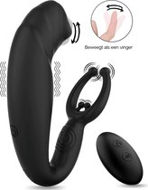 Viberoz® Davey - Prostaat Vibrator met Massager en Testikel Stimulator - Met Afstandsbediening - 9 Massage en 9 Vibratie Standen - Sex Toys Voor Mannen - Usb Oplaadbaar - Waterdich