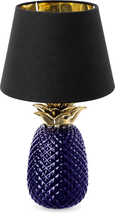 Navaris tafellamp met ananas design - Decoratieve lamp van keramiek - 40cm  - E27... | bol.com